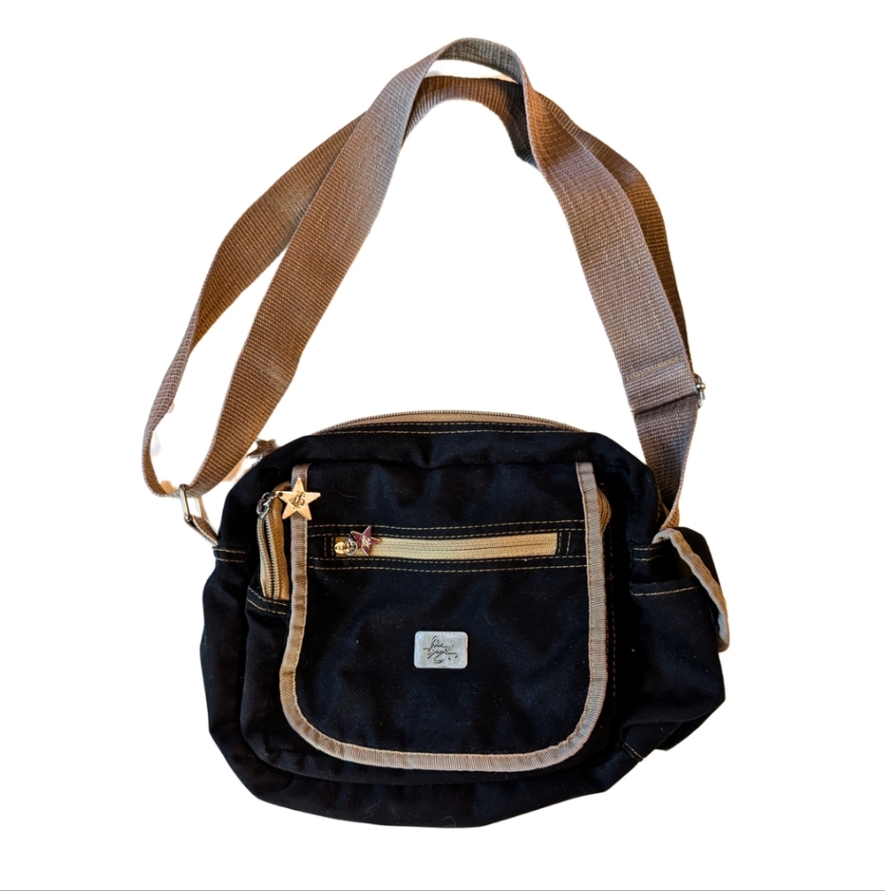 Blue Magic Cotton Black and Tan Bag VGUC